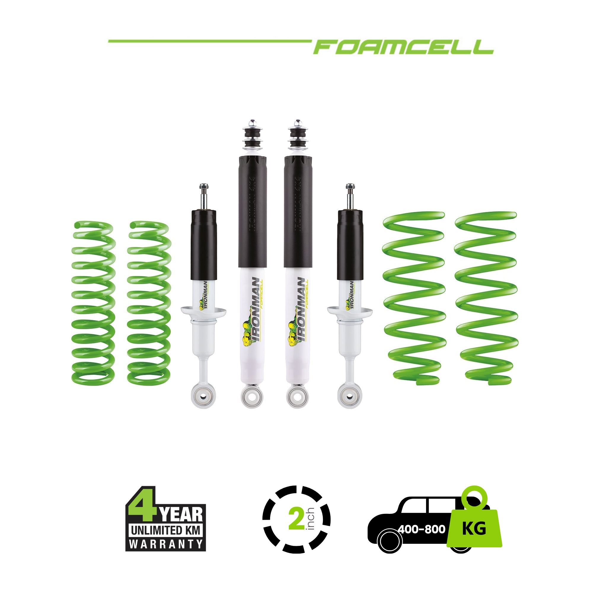LC200-Foamcell-Suspension-Kit-400-800 LC200 2 Inch Foam Cell Kit - 400-800 Rear Heavy - Image 1