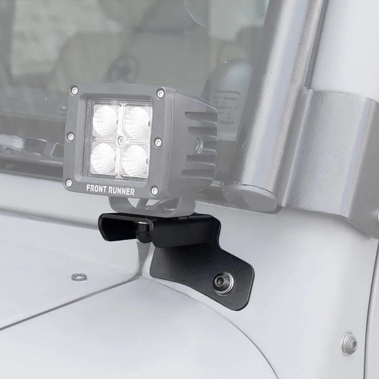 rrac014_121.jpg Jeep Wrangler JK/JKU Windshield Spot Light Brackets - Image 1