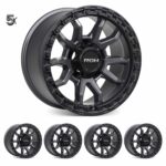 LC71/LC76/LC78/LC79 (17X9) RAID 5 MATT GRAPHITE 5x ALLOY WHEELS (5/150) -12 / -59