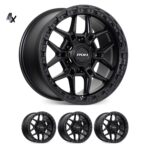 Prado 250 (17X9) AXE MATT BLACK 4x ALLOY WHEELS (6/139) +35