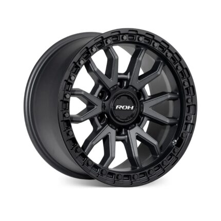 ROH Wheels Raid Matt Black Graphite Wheels - 18x9 Offset +12 PCD 6x135