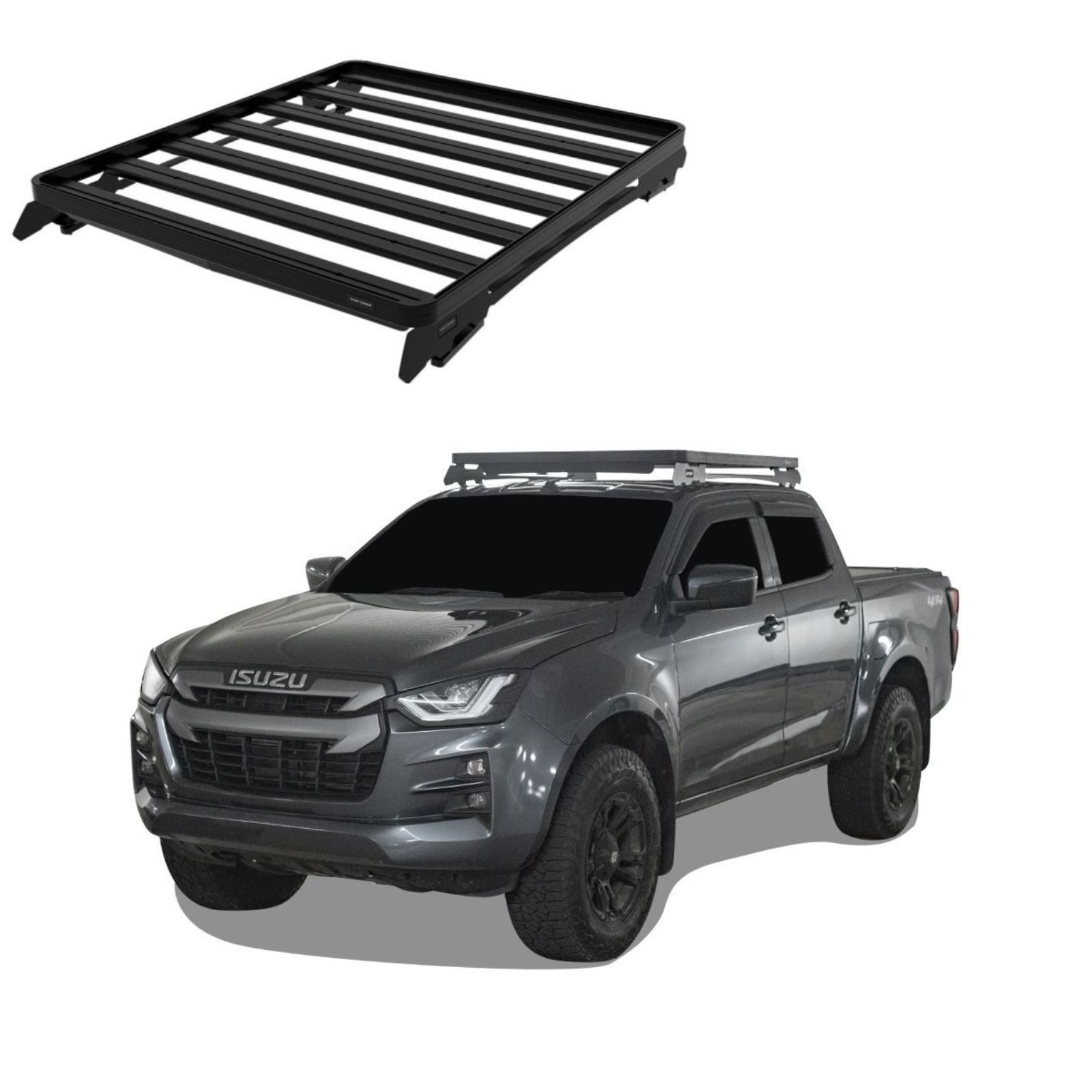 D-MAX RG3RD GEN (2020-CURRENT) SLIMLINE II ROOF RACK KIT – KRID011T D-MAX RG/3RD GEN (2020-CURRENT) SLIMLINE II ROOF RACK KIT - KRID011T - Image 1