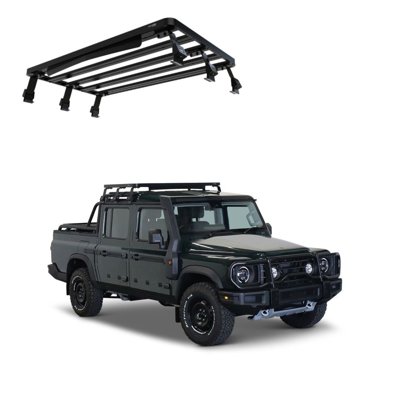 INEOS GRENADIER QUARTERMASTER (2023-CURRENT) SLIMLINE II 12 ROOF RACK KIT KRIG004T INEOS GRENADIER QUARTERMASTER (2023-CURRENT) SLIMLINE II 1/2 ROOF RACK KIT | KRIG004T - Image 1