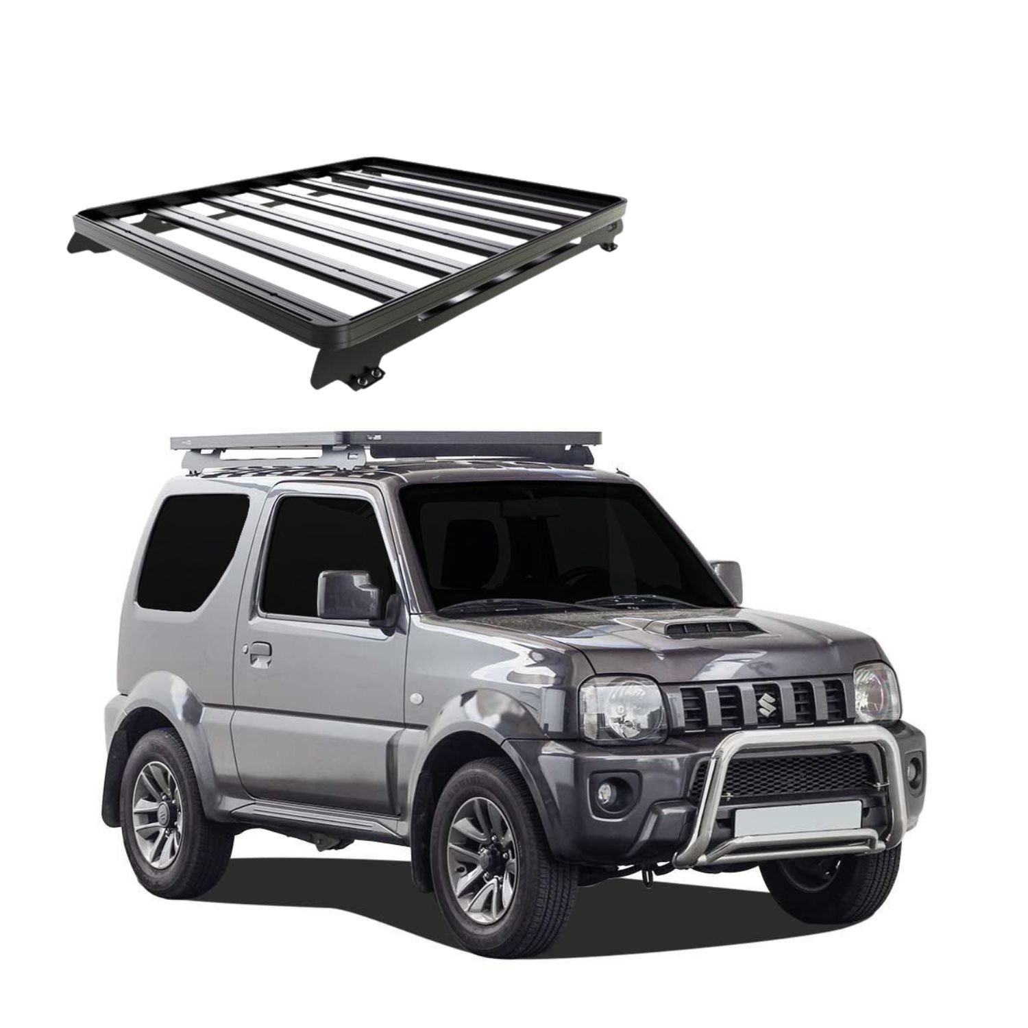 JIMNY 2Door (1998-2018) SLIMLINE II ROOF RACK KIT – KRSJ002T JIMNY (1998-2018) SLIMLINE II ROOF RACK KIT - KRSJ002T - Image 1