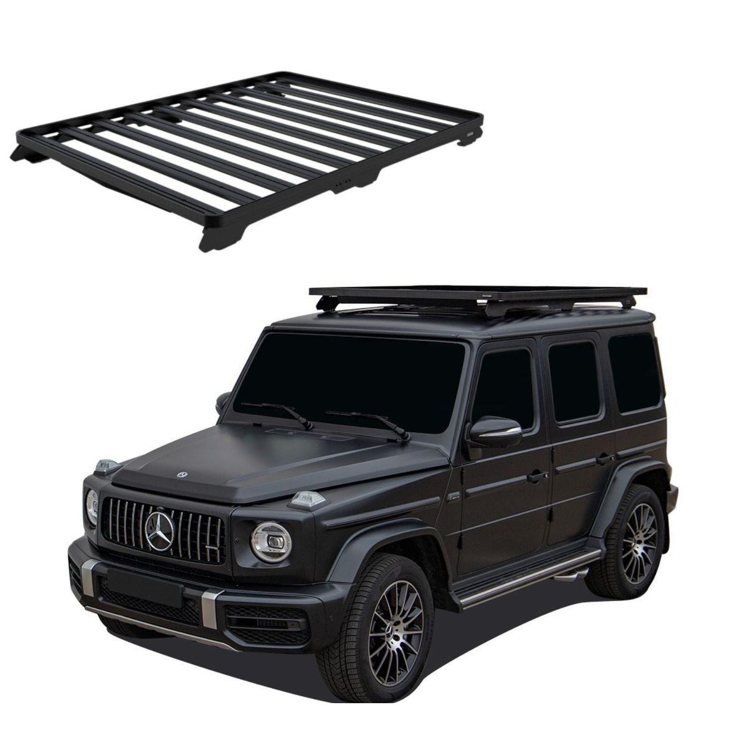 MERCEDES BENZ G-CLASS (2018-CURRENT) SLIMLINE II ROOF RACK KIT – KRMG008T MERCEDES BENZ G-CLASS (2018-CURRENT) SLIMLINE II ROOF RACK KIT - KRMG008T - Image 1