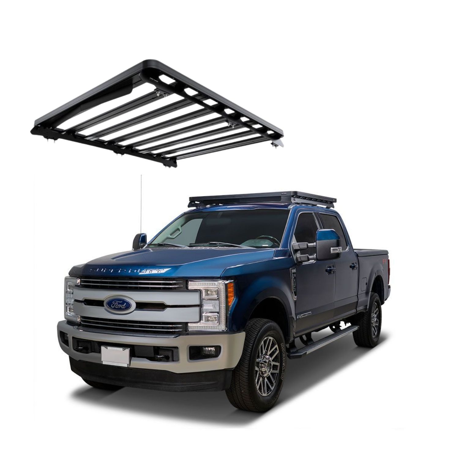 SUPER DUTY F250-F350 (1999-CURRENT) SLIMLINE II ROOF RACK KIT LOW PROFILE – KRFF010T SUPER DUTY F250-F350 (1999-CURRENT) SLIMLINE II ROOF RACK KIT / LOW PROFILE - KRFF010T - Image 1