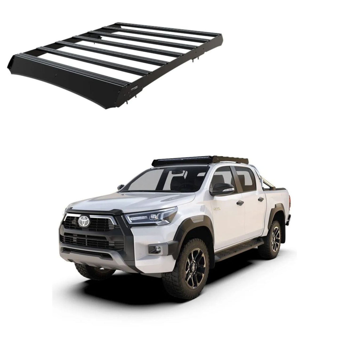 Toyota Hilux Double Cab (2016-Current) Slimsport Roof Rack Kit Toyota Hilux Double Cab (2016-Current) Slimsport Roof Rack Kit - Image 1