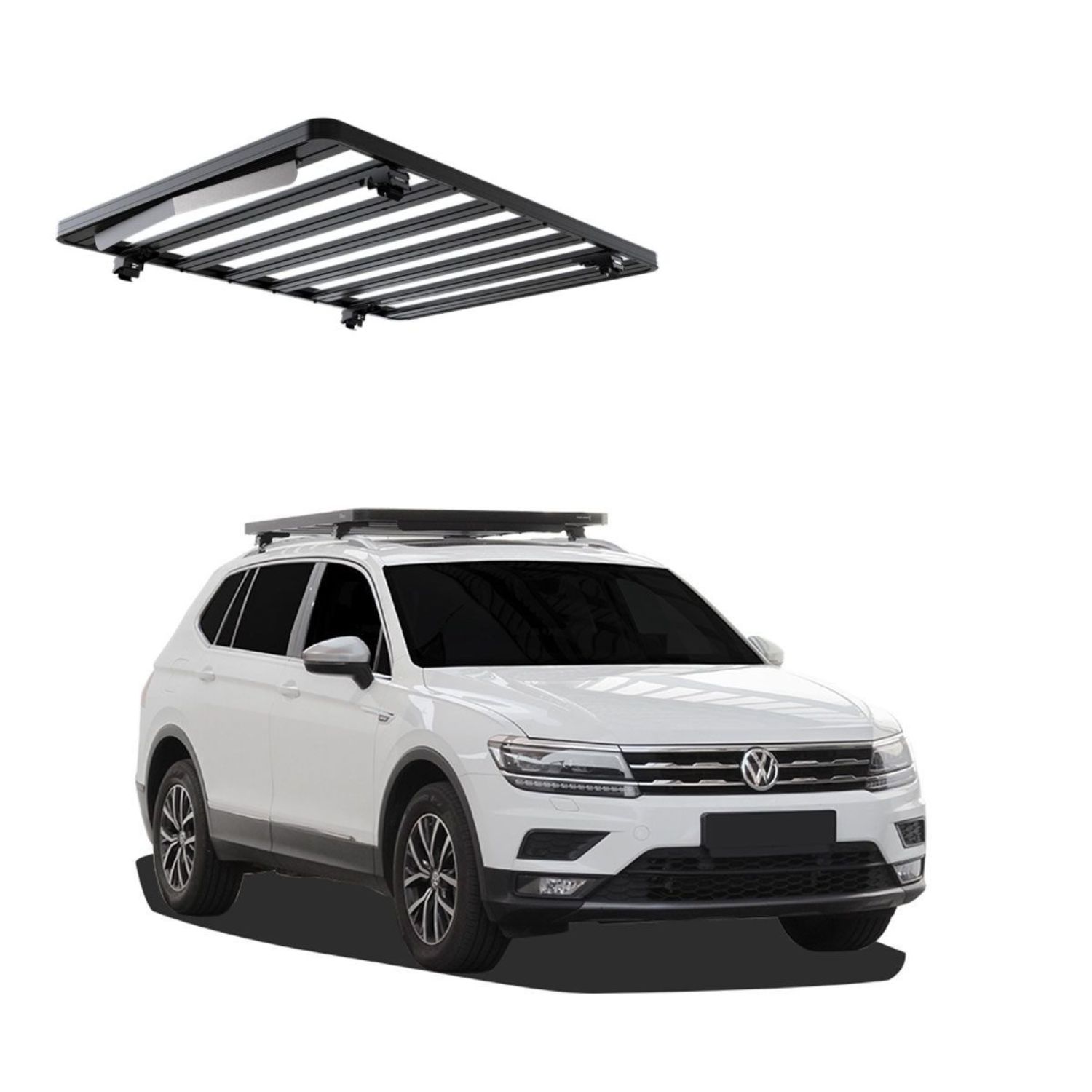 VOLKSWAGEN TIGUAN (2016-CURRENT) SLIMLINE II ROOF RAIL RACK KIT – KRVT009T VOLKSWAGEN TIGUAN (2016-CURRENT) SLIMLINE II ROOF RAIL RACK KIT - KRVT009T - Image 1