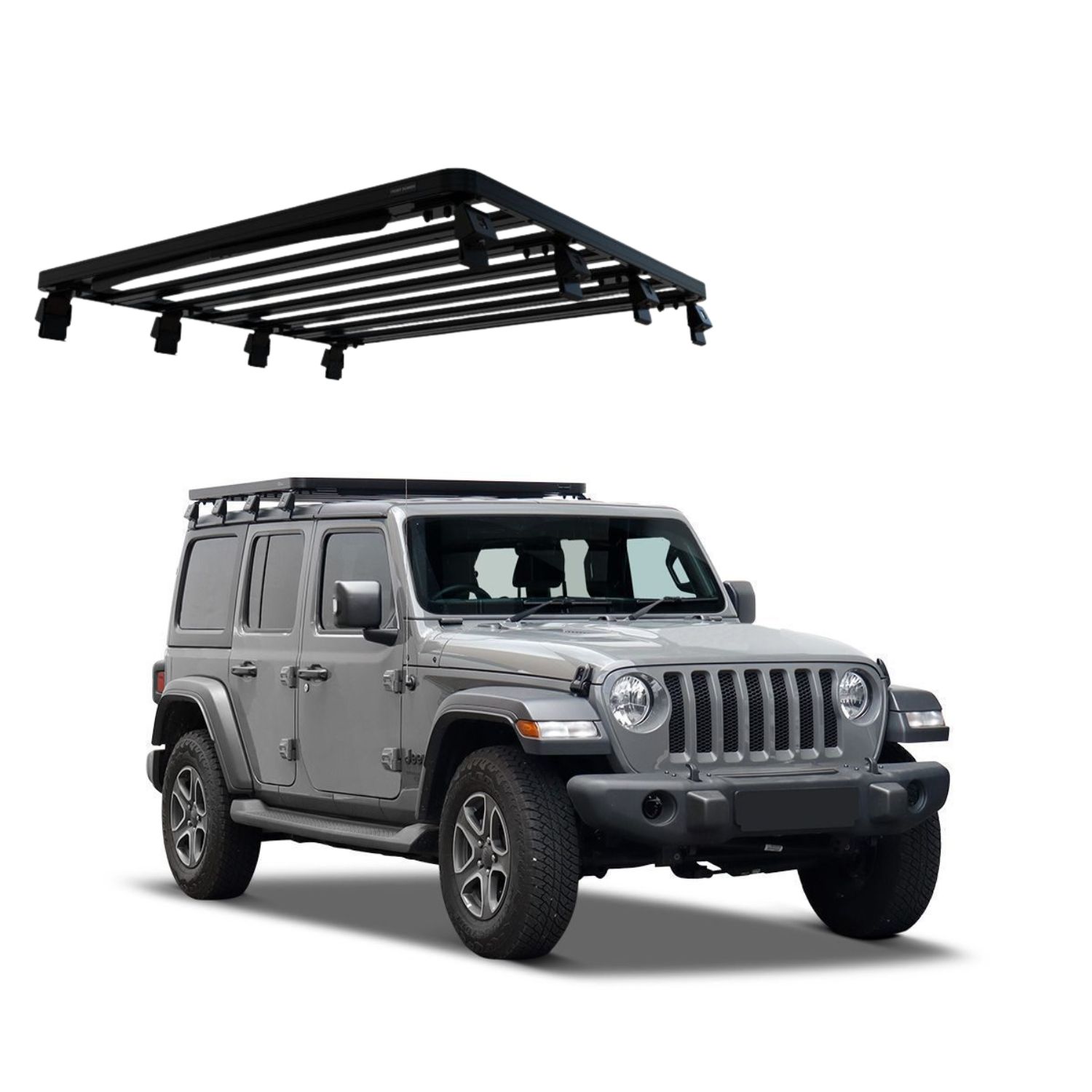 WRANGLER JL 4 DOOR (2018-CURRENT) SLIMLINE II 12 ROOF RACK KIT – KRJW027T WRANGLER JL 4 DOOR (2018-CURRENT) SLIMLINE II 1/2 ROOF RACK KIT - KRJW027T - Image 1